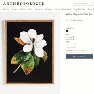 WALL ART FOR ANTHROPOLOGIE